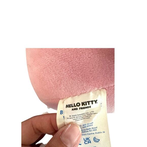 Hello Kitty Sanrio Build a Bear Workshop White 15” Large Plush Toy with Pink Bow - Picture 7 of 11